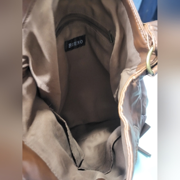 Bueno -NWT -Buffalo Brown Faux Leather Crossbody Bag - Picture 2 of 6